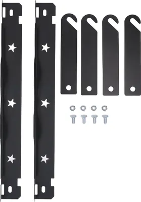 Image de 2 plaques d'outils d'alignement des roues en acier allié avec trou de suspension et 4 supports d'extension pour voitures