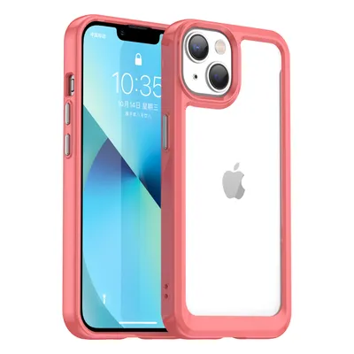 Produktbild von Roter Harter Schutz für iPhone 14 Plus mit flexiblem Silikonrahmen – Outer Space Hülle