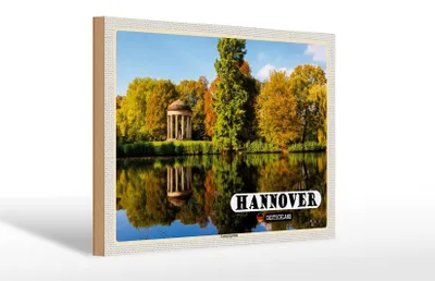 Produktbild von Holzschild Städte Hannover Blick auf Georgengarten 30x20cm