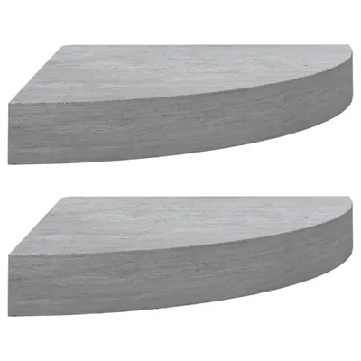 Zdjęcie produktu dla Narożne Półki Ścienne, 2 Szt., Szarość Betonu, 35X35X3,8 Cm Mdf Lumarko!