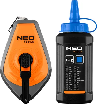 Image de NEO TOOLS cordon de frappe 3:1 avec boîtier ABS+TPR et craie bleue - 30m de cordon