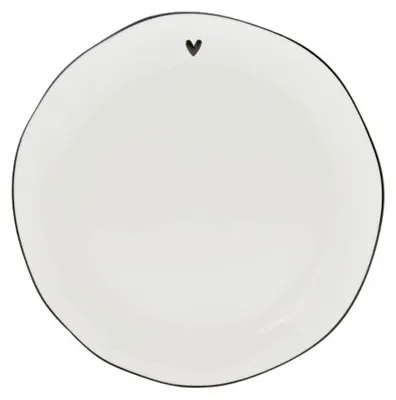 Produktbild von Dessertteller HEART mit schwarzem Herz D. 16cm Bastion Collections