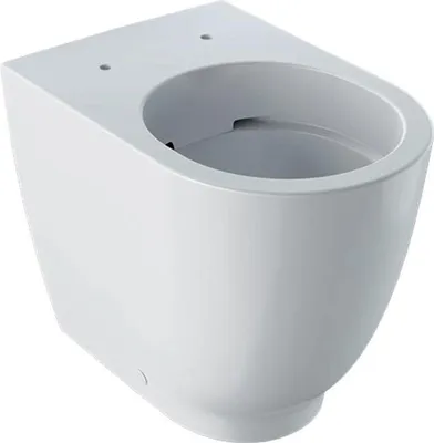 Zdjęcie produktu dla Geberit postument spłukujący WC ACANTO podniesiony, zlicowany ze ścianą, zamknięty kształt, Rimfree biały KeraTect