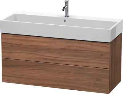 Produktbild von Waschtischunterbau L-CUBE 544x1184x459mm nussbaum natur nussbaum natur