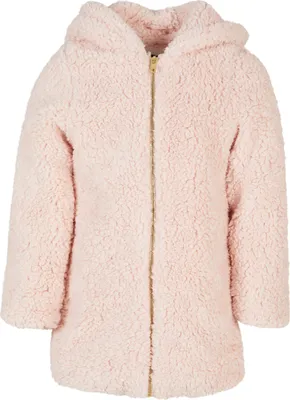 Obrázek produktu pro Dětský kabát Urban Classics Girls Sherpa Jacket pink - 158/164 Bunda s kožíškem
