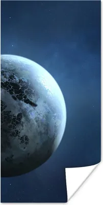 Produktbild von MuchoWow® Poster Eine Illustration eines Planeten 40x80 cm - Dekoration