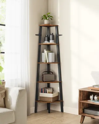 Produktbild von VASAGLE Eckregal, Bücherregal, mit 5 Ebenen, H: 159cm, mit Stahlrahmen