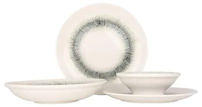 Produktbild von Kütahya Porselen Geschirrset (Large)  - Black Ice - 24 teilig - 6 Personen - Porzellan