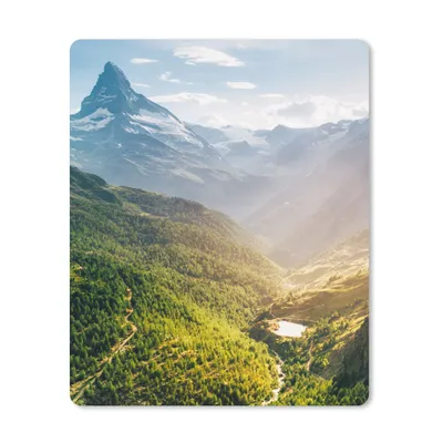 Produktbild von MuchoWow® Mauspad Mousepad Berge - Pflanzen - Landschaft 30x40 cm - Mousepads - Maus Mat - Pad - Mausunterlage - Mausmatten