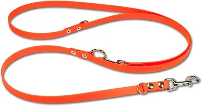 Produktbild von Mystique® Biothane verstellbare Leine 16mm neon orange 250cm