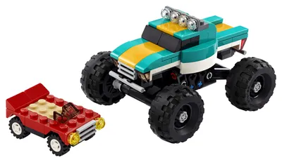 Produktbild von LEGO 31101 Creator 3in1 Monster-Truck, Muscle Car oder Dragster, Spielzeugauto, Spielzeug für Mädchen und Jungen ab 7 Jahre