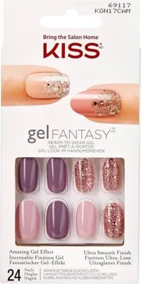 Produktbild von Kiss Gel Fantasy Nails KGN17 No Pressure with Adhesive Tabs and Glue
