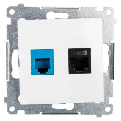 Productafbeelding van Kontakt-Simon D5T.01/11, Wit, Kunststof, IP20, 75 mm, 32 mm, 75 mm