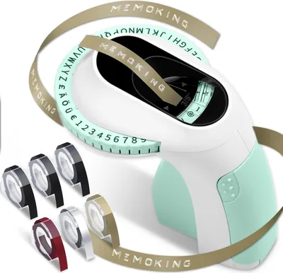 Produktbild von 3D-Reliëfdruckmaschine mit 6 Rollen Reliëftape Etikettiermaschine für die Haushaltsorganisation - DIY-Handwerk (£/€ Ö Ü)