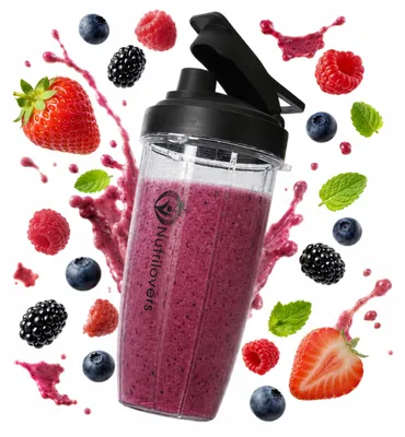 Mixbecher 800 ml, Tritan, BPA-frei, mit Trinkdeckel, spülmaschinengeeignet