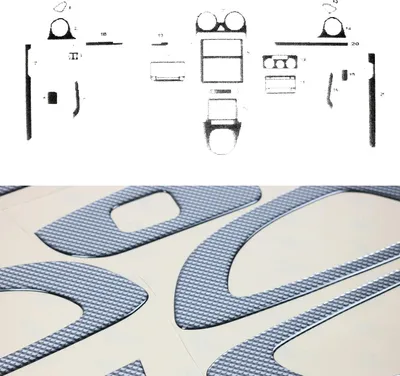 Image de Décor intérieur Cockpit pour VW Caddy 2003-2010 Carbon Optik 21tlg