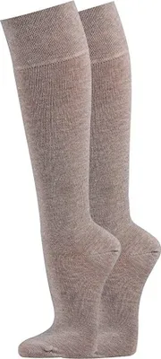 Produktbild von FussFreunde 4 Paar Kniestrümpfe für Damen und Herren, Mittelbraun, Größe 39-42