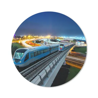 Produktbild von MuchoWow® Mauspad Mousepad Zug am Abend 30x30 cm - Mousepads - Maus Mat - Pad - Mausunterlage - Tischunterlage - Schreibtischmatten