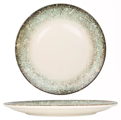 Produktbild von Kütahya Porselen Speiseteller - Rust Green - Porzellan - 27 cm