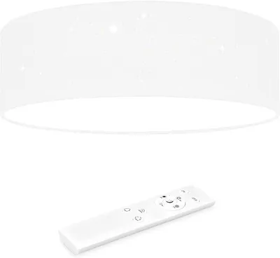 Obrázek produktu pro Navaris LED stropn svtidlo 40 cm - Stmvateln dlkov ovldn se zmnou teploty barev - 22W ltkov bl hvzdn nebe - Lampa do obvacho pokoje lonice