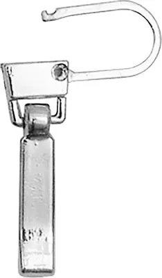 10 Metall Zipper Schlaufen Reißverschluss silber