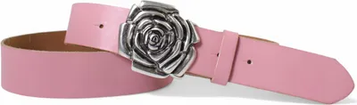 Produktbild von Ledergürtel Damen Echtleder 4 cm, Rosen-Schnalle altsilber, Motiv, FRONHOFER