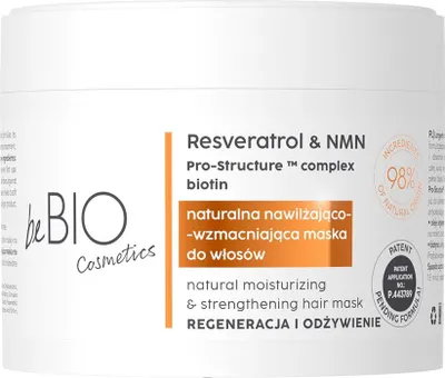 Image de BeBio Ewa Chodakowska Longevity masque naturel pour cheveux Régénération et nutrition, 250 ml