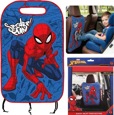 Produktbild von MARVEL Spider-Man Rückenlehnenschutz fürs Auto – Trittschutz für Kinder, 48×57 cm