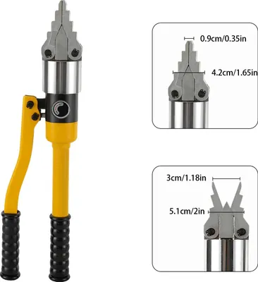 Immagine prodotto di Divaricatore idraulico, portata 8 tonnellate, versatile per lavori di costruzione e riparazione, giallo
