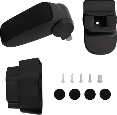 Immagine prodotto di vidaXL Bracciolo auto nero 12x37x(31-48) cm ABS