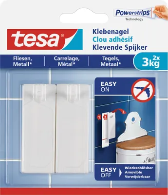 Obrázok produktu pre TESA 77762-00000, Biela, Obdĺžnik, Permanentný, 2 kg