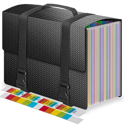 Produktbild von Erweiterbare Datei-Organizer-Box - 25 Fächer A4 Dokumenten-Organizer mit Griff