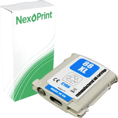 Produktbild von Druckerpatrone kompatibel zu HP C9391A No88XL cyan OfficeJet Pro K5400, K550, K8600, L7380, L7580, L7680