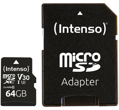 Image de Intenso 3433490 Intenso microSDXC 64GB Class 10 UHS-I Professional