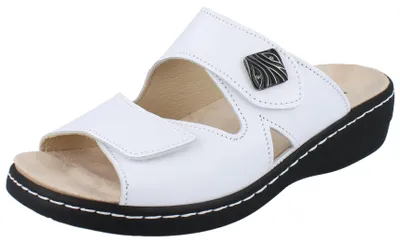Produktbild von LONGO 1019264 Damen Pantolette weiss/Leder - Größe: 42