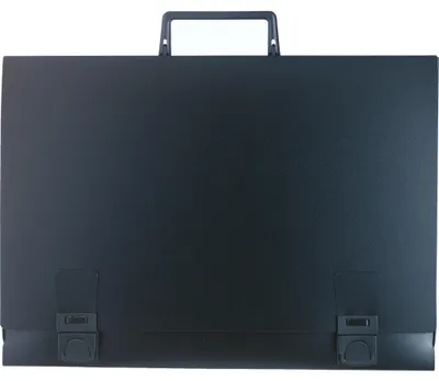 Produktbild von Exacompta 2x Zeichenmappe +Griff PP 12mm Rücken 60mm 50x70cm Schwarz 59201E
