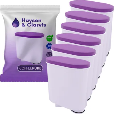 Produktbild von Haysen & Clarvis 6x AquaClear Wasserfilter Für Saeco und Philips Kaffeevollautomat AquaClean CA6903/10 CA6903/22 CA6903 Kalkfilter, WES040