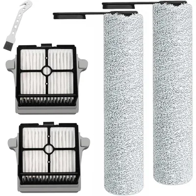 Produktbild von Ersatzteile für Tineco Floor One S7 Pro / S6 Staubsauger: 2 Bürstenwalzen + 2 HEPA-Filter