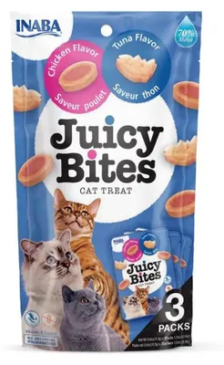 Immagine prodotto di INABA Juicy Bites Pollo e tonno - premietti per gatti - 3 x 11 g