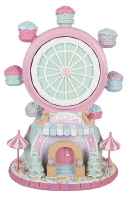 Produktbild von Clayre & Eef Weihnachtsdekorationsfigur Riesenrad 23x17x31 cm Rosa Kunststoff