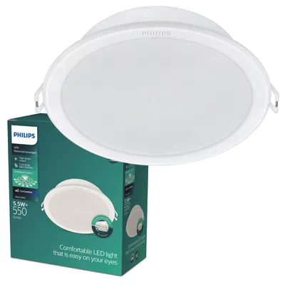 Zdjęcie produktu dla Philips Funkcjonalność Podtynkowa oprawa oświetleniowa Meson 5,5 W 90 mm, LED, 4000 K, 220-240 V, Biały