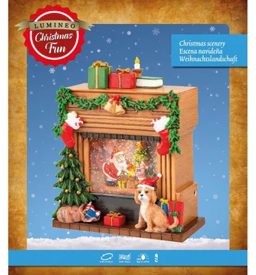 Productafbeelding van LED waterspinner l9b20h23 cm bruin/wwt kerstverlichting Lumineo