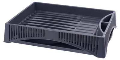 Abtropfgestell mit Auffangschale, BPA-frei, 40x30x8 cm, anthrazit