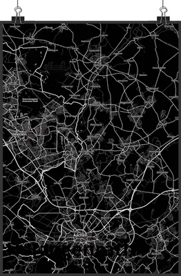 Produktbild von Mr. & Mrs. Panda Bild Herzogenrath DIN A5 - Geschenk, wanddeko, Wandbild, Stadt, Plakat, drucke, Posterdruck, Dorf Karte Landkarte Map Stadtplan