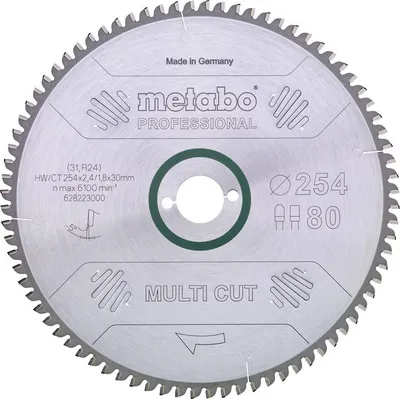 Produktbild von Metabo Kreissägeblatt HW/CT, Maße 216x30, 60FZ/TZ 5°neg, Sägeblatt