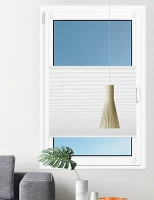Produktbild von Deco4Me Premium Plissee ohne Bohren - Weiß, 90 x 210 cm