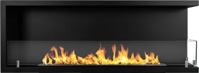 Produktbild von Eingebauter Eckkamin mit Bioethanol, Eckkamin 120x45 SUTRI 120 DX