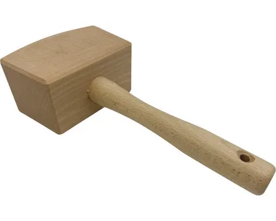Produktbild von HaWe Schreiner-Klüpfel aus Rotbuche mit Eschenstiel, Holzhammer, Klopfholz, Tischlerhammer, Eckig Größe:140 x 80 mm