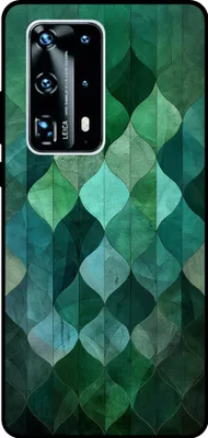 Image de L'étui Smartphonica convient pour
Huawei P40 Pro Plus avec impression de feuilles vertes - Coque arrière TPU design feuilles vertes