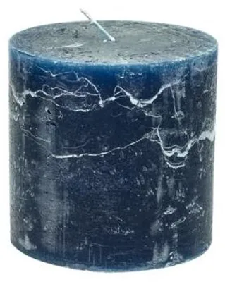 Obrázok produktu pre Značková sviečka Stumpenkerze, priemer 10 × 10 cm, tmavomodrá, doba horenia cca 110 hodín.